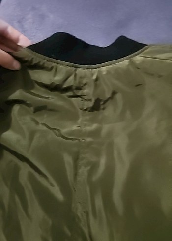 Kadın Haki Fermuarlı Sokak Stili Ceket - Görsel 3