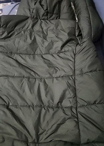 haki Kadın Midi mont  Kürklü Kapüşonlu - Görsel 2