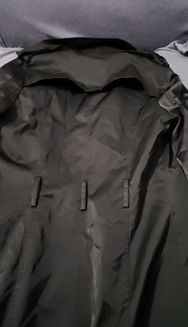 Düğmeli Siyah Midi Kadın Trençkot - Görsel 3