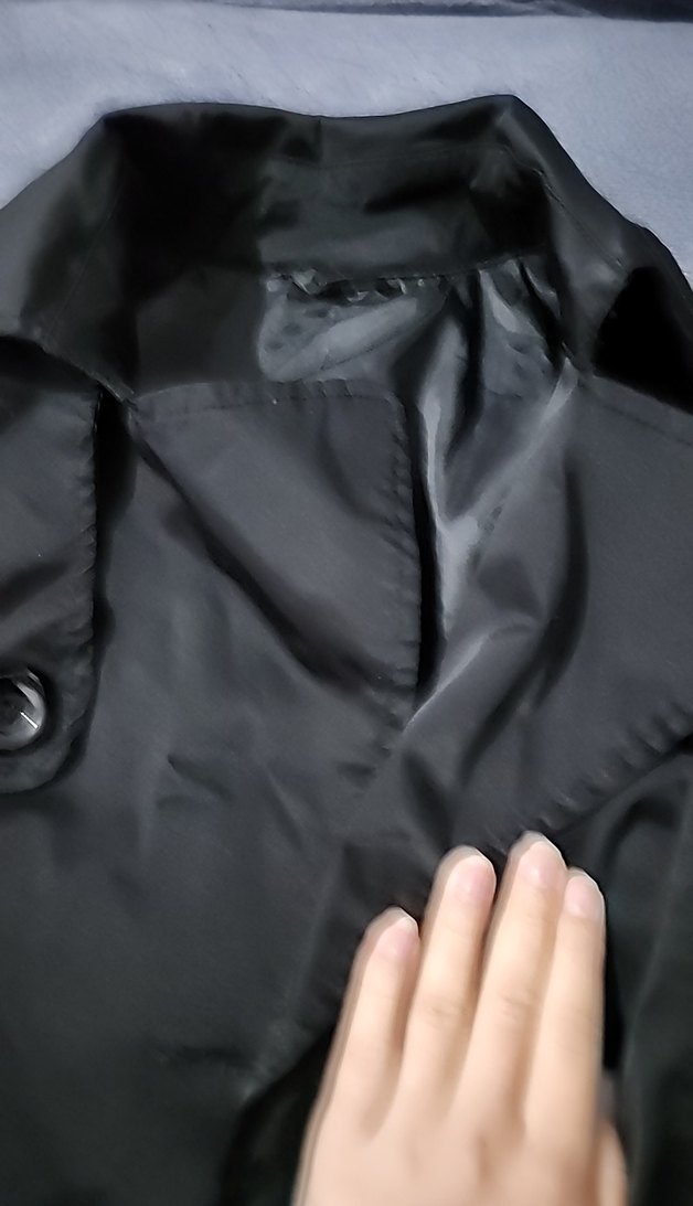 Düğmeli Siyah Midi Kadın Trençkot - Görsel 2