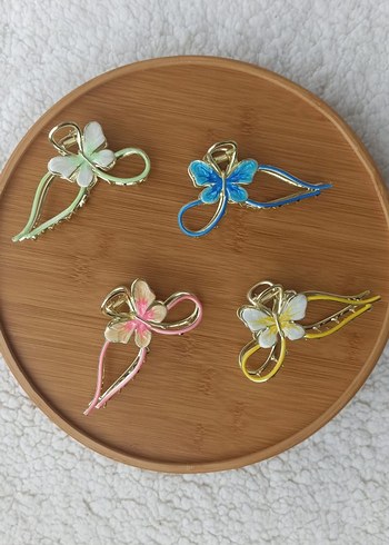 Seramik Papatya Detaylı Beyaz Saç Tokası - Görsel 2