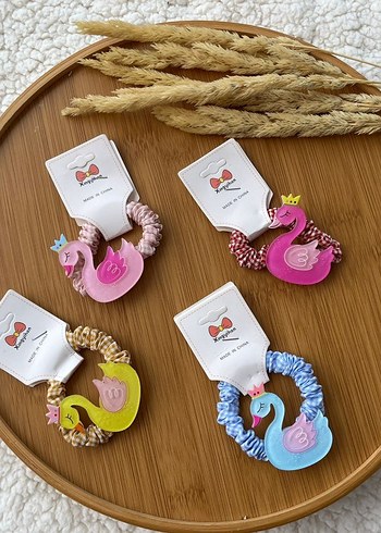 Renkli Elastik Kuğu Saç tokası - Görsel 2