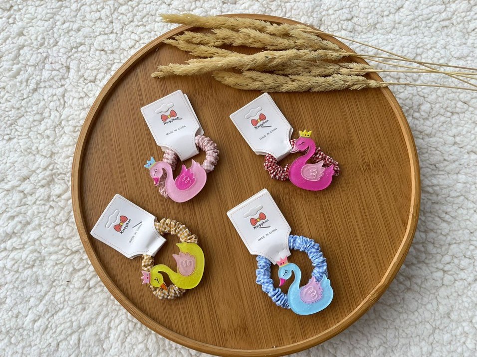 Renkli Elastik Kuğu Saç tokası - Görsel 2