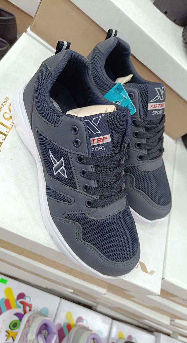 Gri Erkek Spor Ayakkabı Velcro Detaylı - Görsel 3
