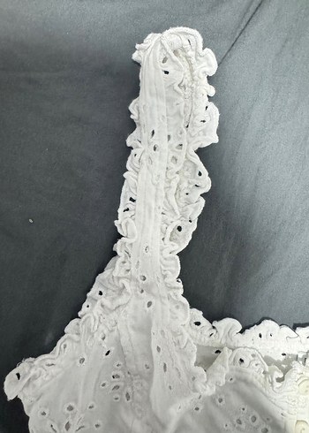 Dantel Detaylı Beyaz Bohem Bustiyer - Görsel 3