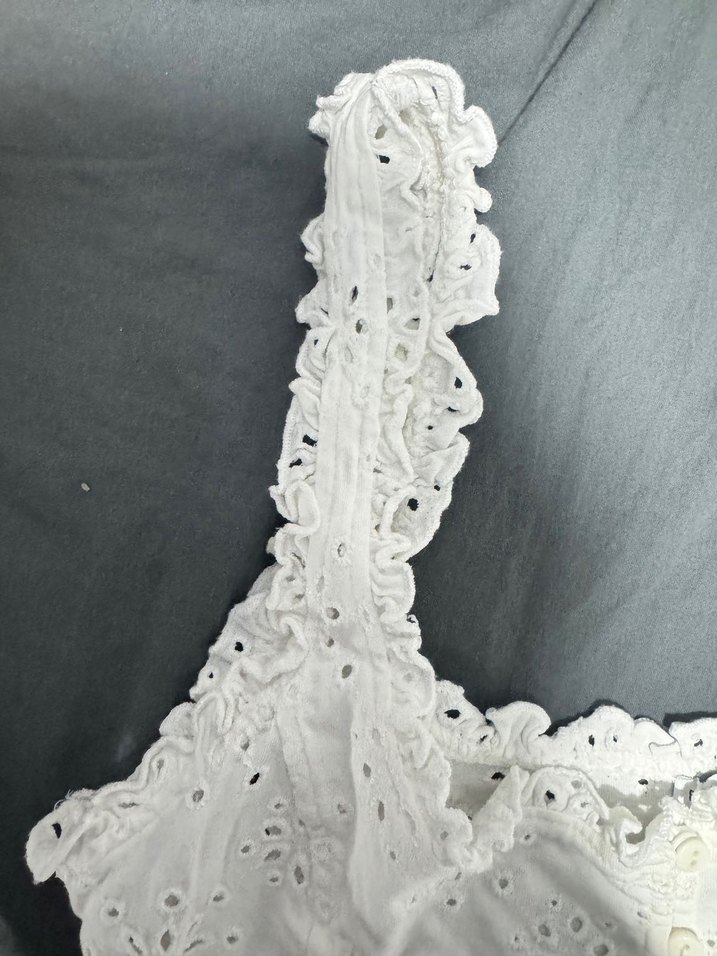 Dantel Detaylı Beyaz Bohem Bustiyer - Görsel 3