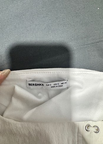 Beyaz Kemerli Keten Bustiyer - Görsel 5