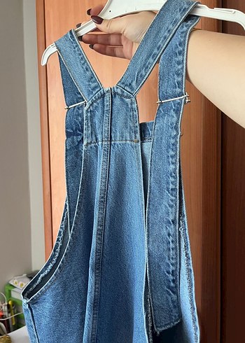 Mavi Denim Kısa Kadın Tulum - Görsel 2