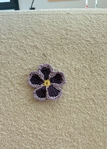 Örgü Çiçek Desenli Bohem Kadın Küpe - Görsel 3