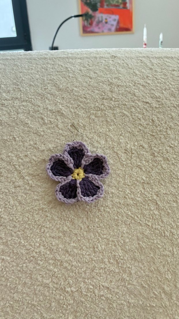 Örgü Çiçek Desenli Bohem Kadın Küpe - Görsel 3