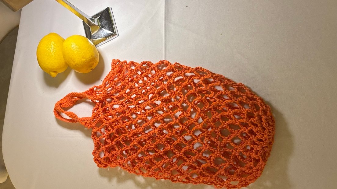 Turuncu Örgü file market Kadın Çanta - Görsel 2