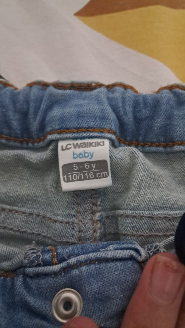 Erkek Çocuk Mavi Denim Bağcıklı Pantolon - Görsel 2