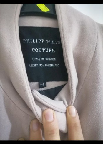 Düğmeli Bej Kadın Kaban - Görsel 4