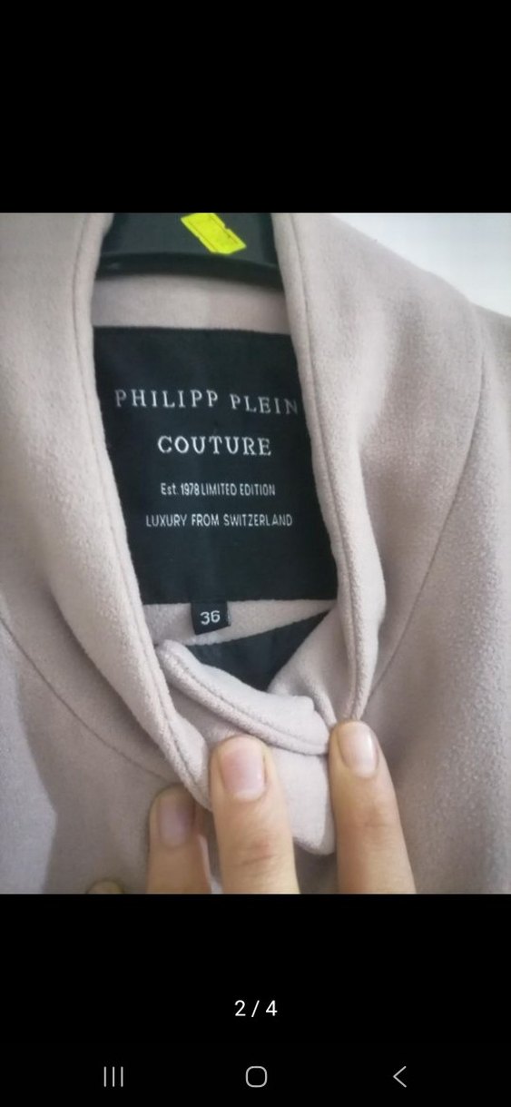 Düğmeli Bej Kadın Kaban - Görsel 4