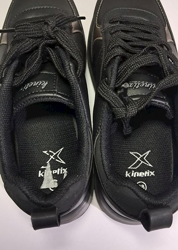 Siyah Bağcıklı Kadın Spor Ayakkabı - Görsel 3