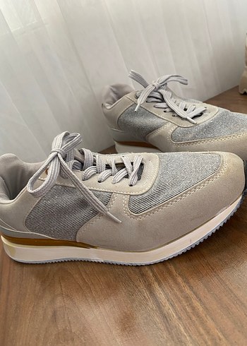 Gri Süet Bağcıklı Erkek spor ayakkabı - Görsel 2