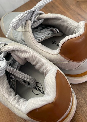 Gri Süet Bağcıklı Erkek spor ayakkabı - Görsel 4