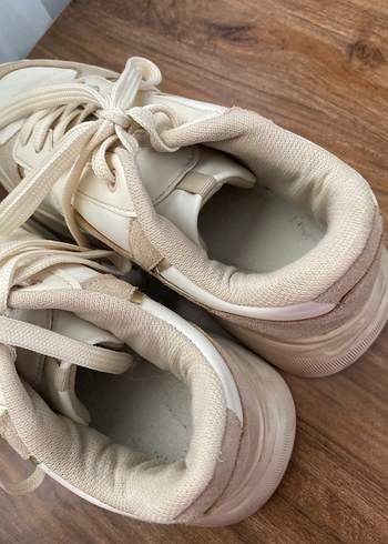 Kadın Beyaz Platform Topuklu Spor Ayakkabı - Görsel 4