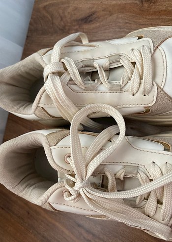 Kadın Beyaz Platform Topuklu Spor Ayakkabı - Görsel 5