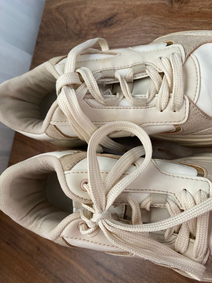 Kadın Beyaz Platform Topuklu Spor Ayakkabı - Görsel 5