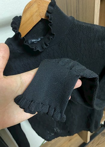 Siyah Yüksek Yaka Kadın Triko Kazak - Görsel 3