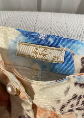 Düğmeli Bağlamalı Desenli Şort - Görsel 2