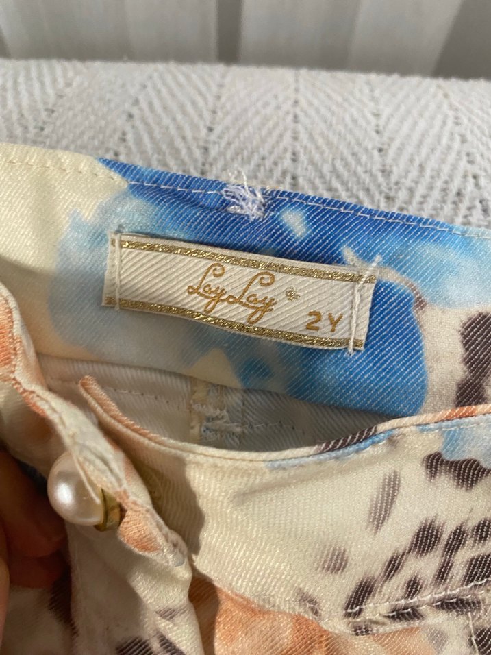 Düğmeli Bağlamalı Desenli Şort - Görsel 2