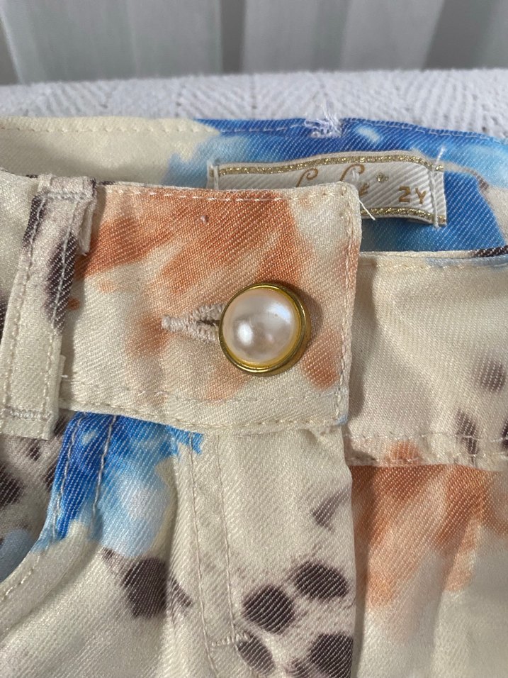 Düğmeli Bağlamalı Desenli Şort - Görsel 3