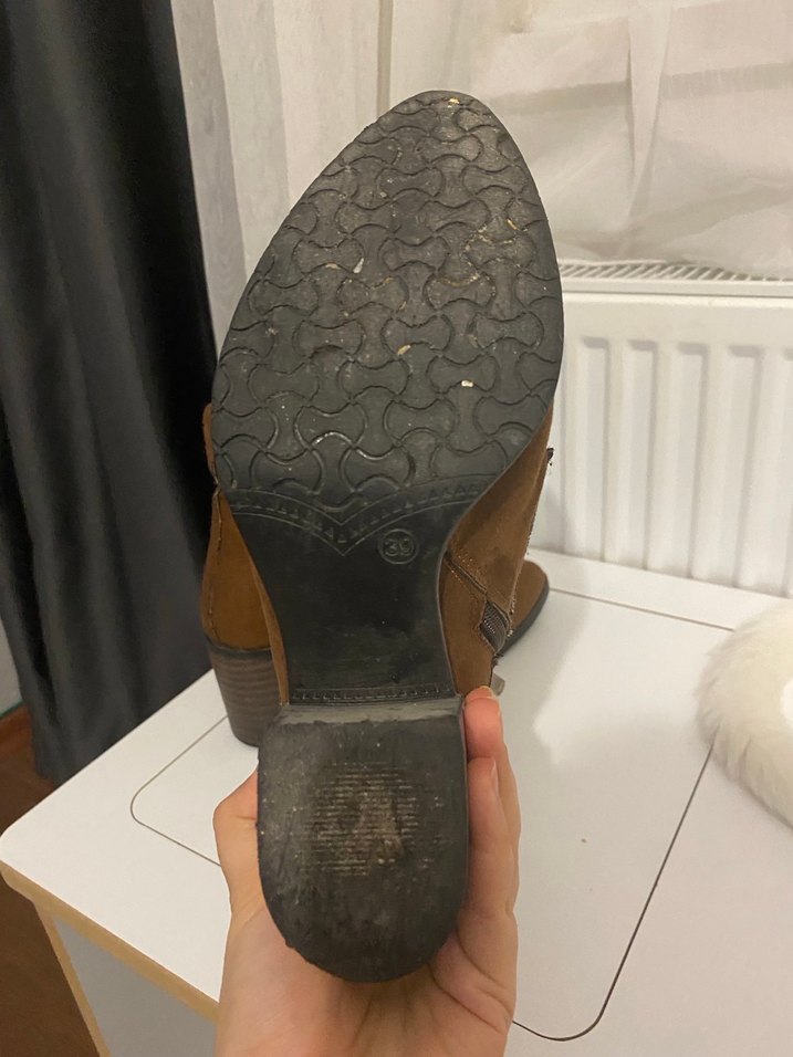 Kahverengi Süet Bağcıklı Kadın Bot - Görsel 5