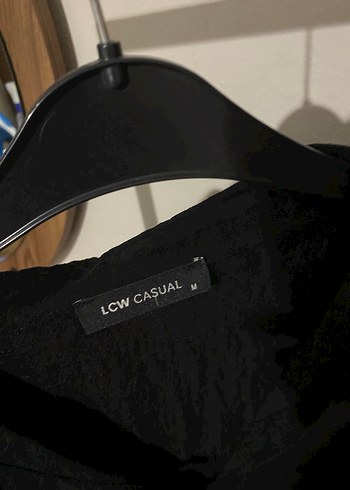 Düğmeli Siyah Keten Kadın Gömlek - Görsel 3