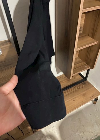 Siyah Keten Kadın Gömlek - Uzun Kollu, Salaş - Görsel 3