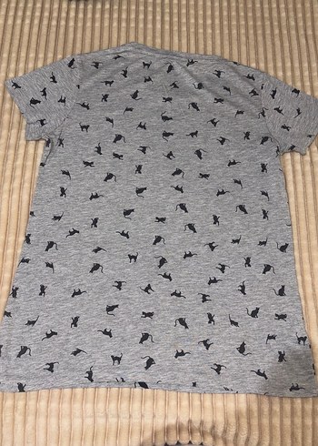 Gri Baskılı Kısa Kollu Hamile Tişörtü - Görsel 3