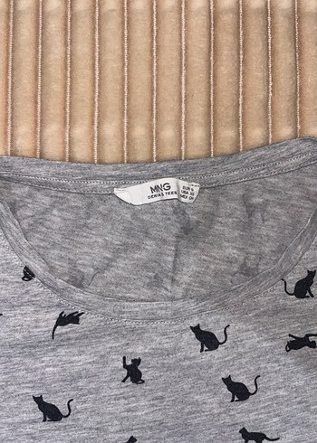 Gri Baskılı Kısa Kollu Hamile Tişörtü - Görsel 2