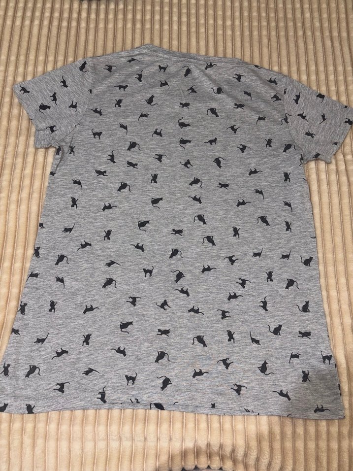 Gri Baskılı Kısa Kollu Hamile Tişörtü - Görsel 3