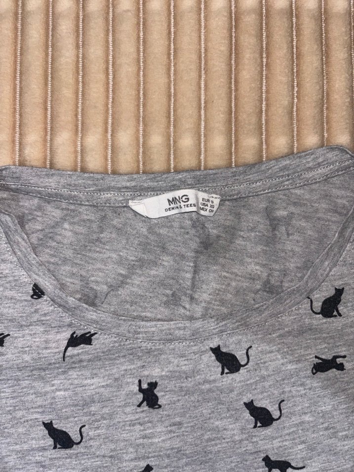 Gri Baskılı Kısa Kollu Hamile Tişörtü - Görsel 2