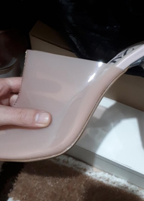 Zara Pembe vinil terlik - Görsel 3