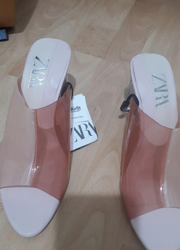 Zara Pembe vinil terlik - Görsel 4