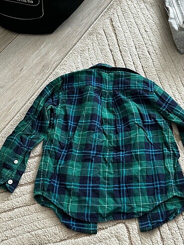 3 yaş yeşil ekose gömlek - Görsel 3