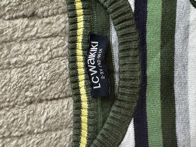 LCW yeşil çizgili 2-3 yaş kazak - Görsel 2