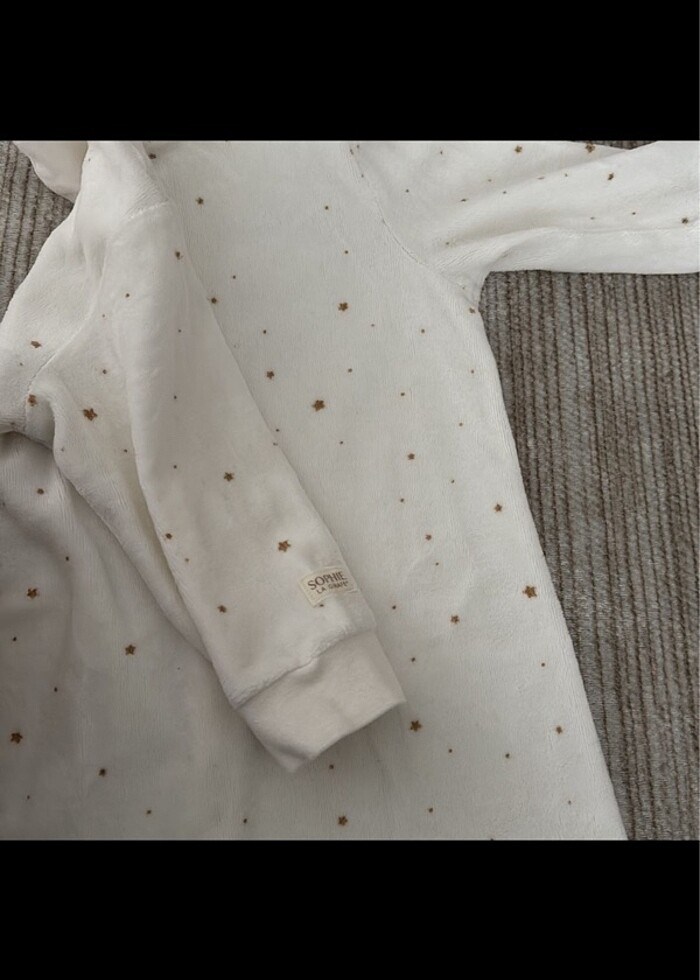 3-6 aylık Hm x Sophie La Girafe kadife tulum - Görsel 3