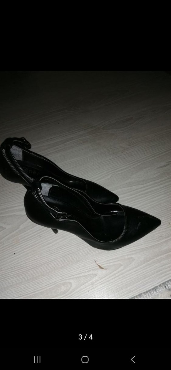 Siyah Bilek bantli Stiletto Topuklu Kadın Ayakkabı - Görsel 2