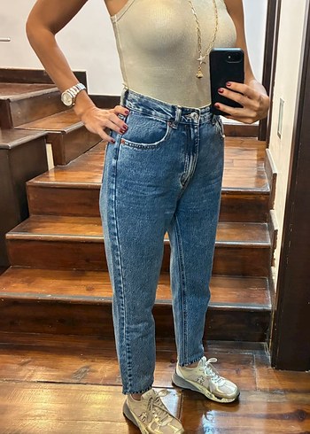 Pull&Bear Mom Fit Yüksek Bel Jean - Görsel 8
