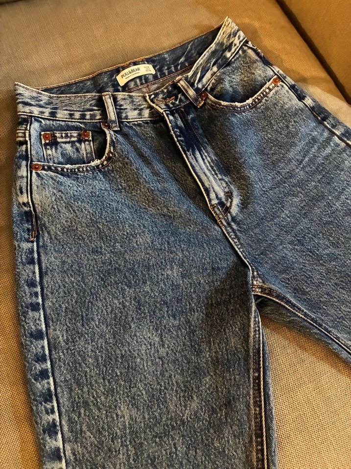 Pull&Bear Mom Fit Yüksek Bel Jean - Görsel 5