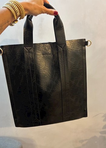 ZARA Deri Shopper Bag - Görsel 5