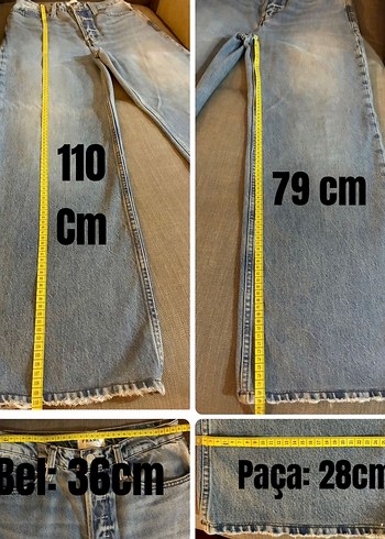 FRAME DENİM Mavi Wide Leg Jean - Görsel 8