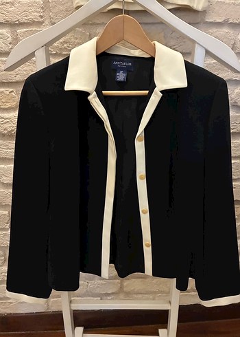 ANN TAYLOR krep ceket bluz takım - Görsel 3