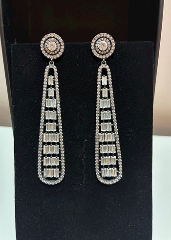 Kristal taşlı küpe - Görsel 2