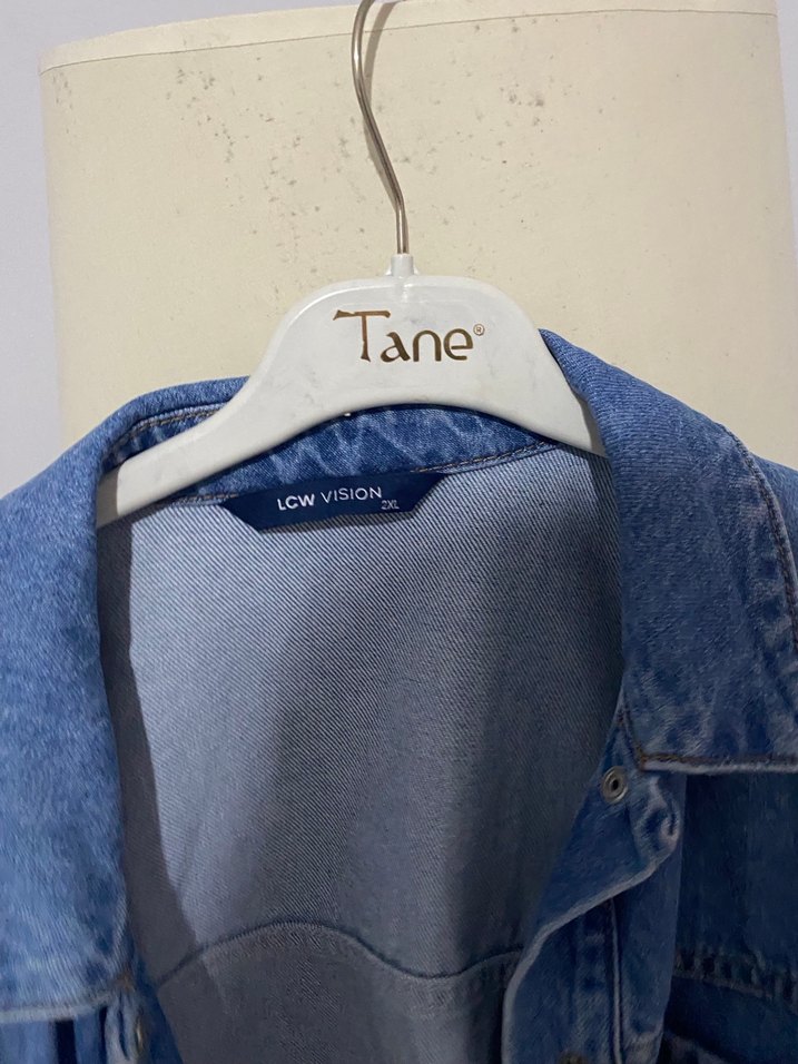 Gevşek Kesim Mavi Denim Ceket - Görsel 3