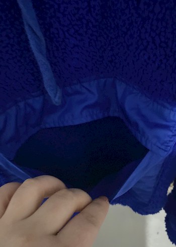 Kadın Mavi Sıcak Tutucu Fermuarlı Ceket - Görsel 2