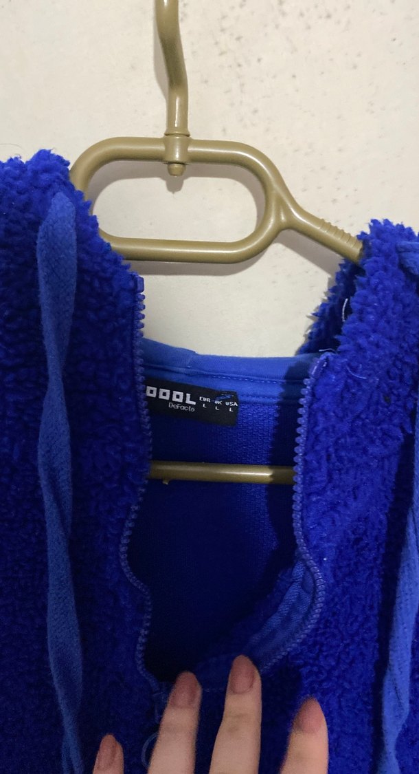 Kadın Mavi Sıcak Tutucu Fermuarlı Ceket - Görsel 4